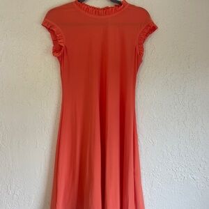 Orange Thigh- Length Teaparty Dress